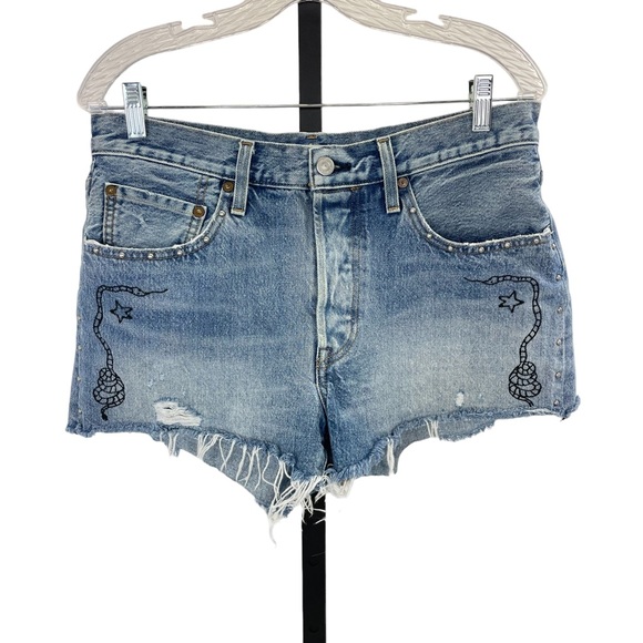 Levi’s Premium 501 Limited Edition Shorts 30 Blue - Picture 4 of 15